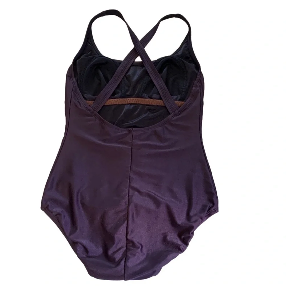 Speedo Swimsuit, Size 10, Dark Purple